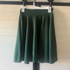 Women's Flared Skater Skirt in Forest Green
